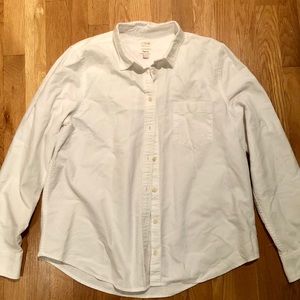 J Crew Perfect Fit classic white button down L 🌟